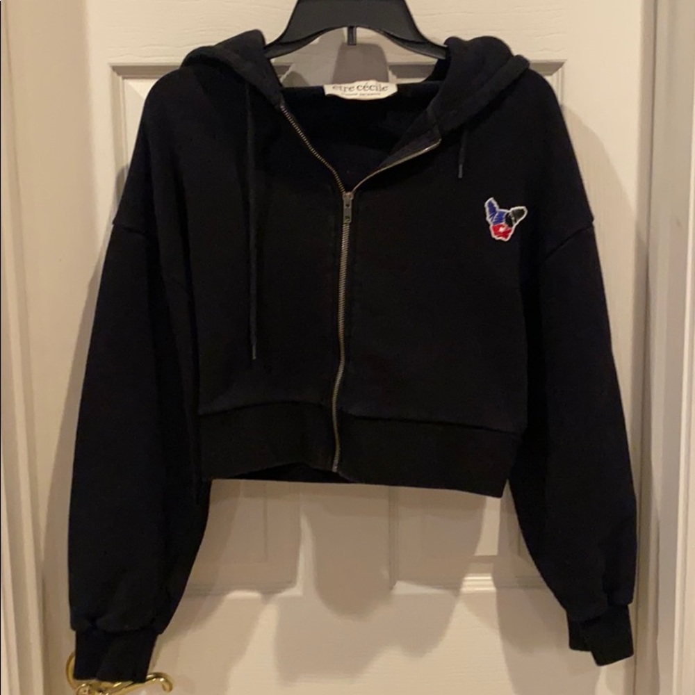 Être cécile cropped zipped up sweatshirt
